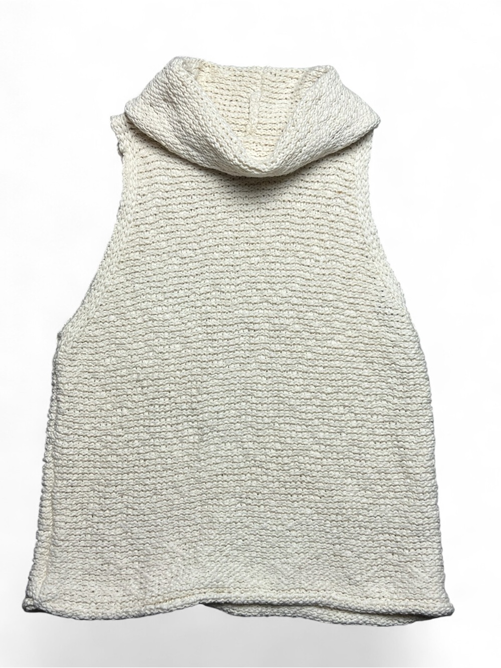 Pilcro Anthropologie Cream Cowl Neck Sweater Vest M